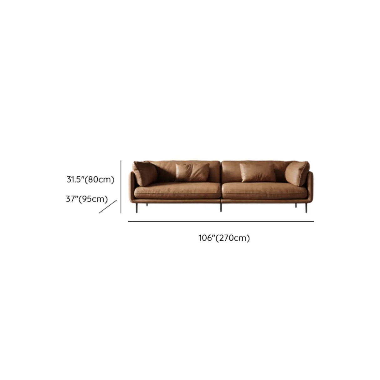 Waterproof Modern Modular Brown Leather Reception Sofa Image - 16