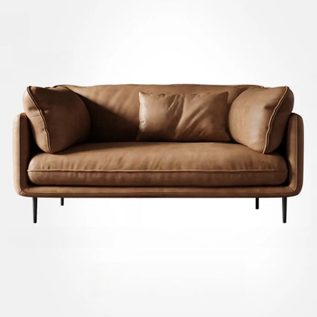 Waterproof Modern Modular Brown Leather Reception Sofa Image - 2