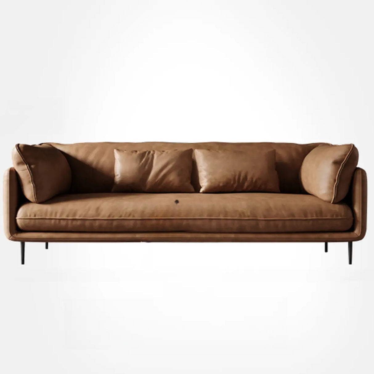 Waterproof Modern Modular Brown Leather Reception Sofa Image - 3