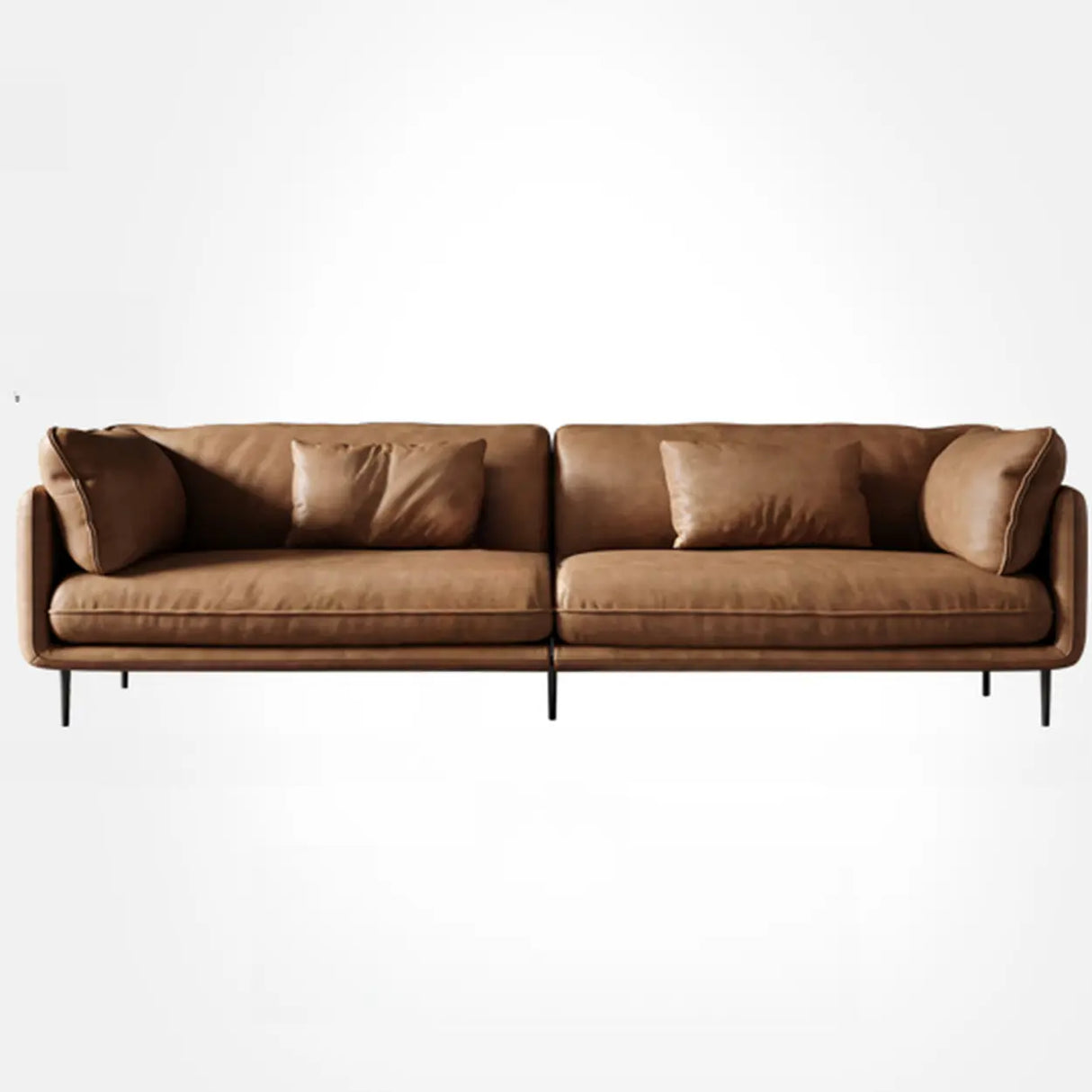 Waterproof Modern Modular Brown Leather Reception Sofa Image - 5