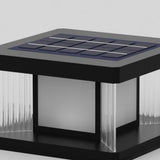Waterproof Modern Rectangle Solar Outdoor Pillar Light Image - 10