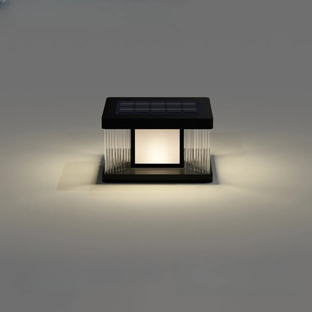 Waterproof Modern Rectangle Solar Outdoor Pillar Light Image - 2