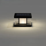 Waterproof Modern Rectangle Solar Outdoor Pillar Light Image - 3