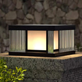 Waterproof Modern Rectangle Solar Outdoor Pillar Light Image - 4
