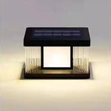 Waterproof Modern Rectangle Solar Outdoor Pillar Light Image - 7