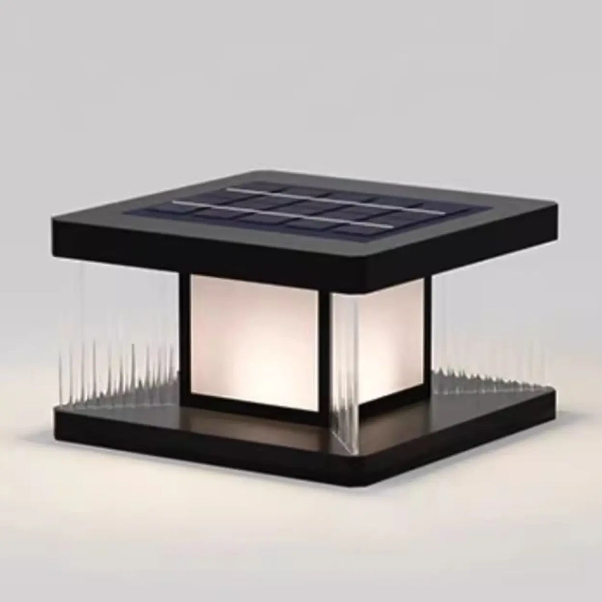 Waterproof Modern Rectangle Solar Outdoor Pillar Light Image - 9