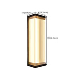 Waterproof Modern Rectangular Metal Outdoor Wall Light Image - 29