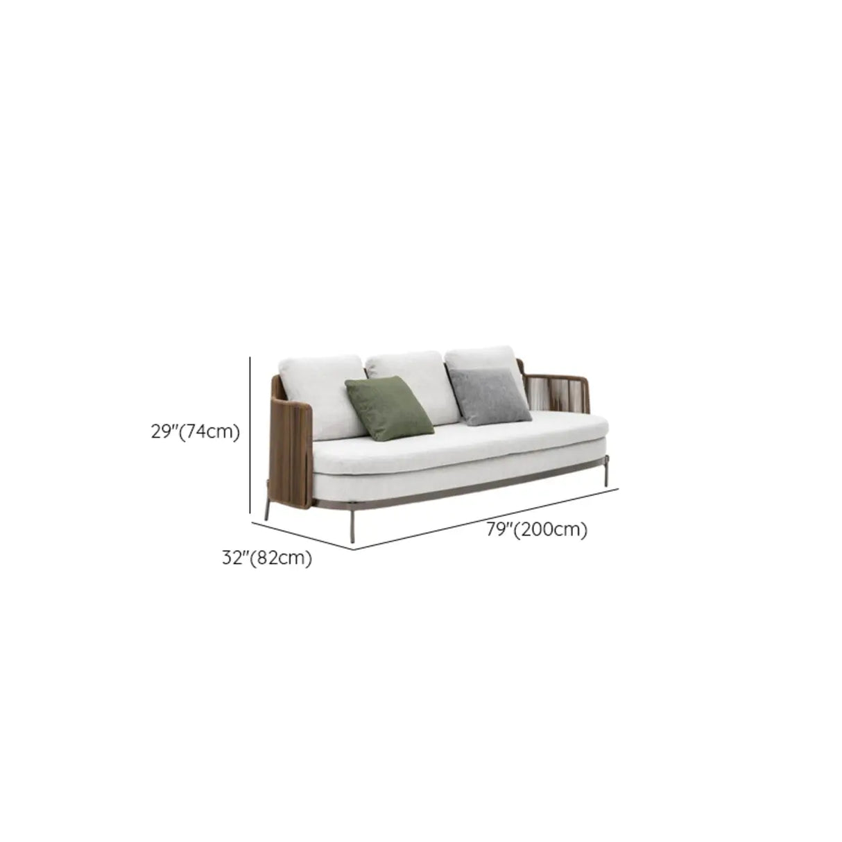 Waterproof Modish Gray Fabric Patio Sectional Sofa Set Image - 14