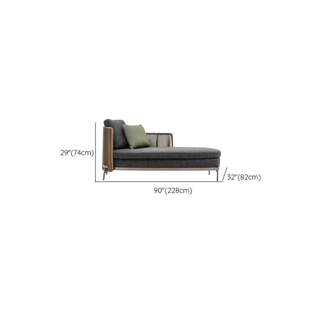Waterproof Modish Gray Fabric Patio Sectional Sofa Set Image - 17