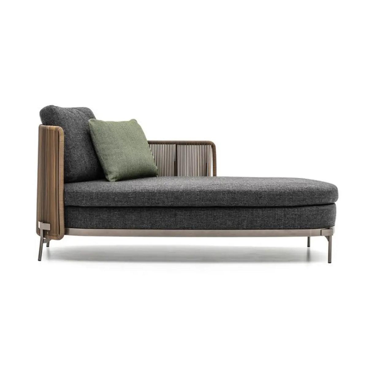Waterproof Modish Gray Fabric Patio Sectional Sofa Set Image - 9