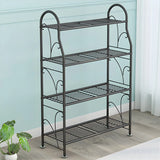 Waterproof Multi-Tiered Metal White Display Plant Stand Image - 7