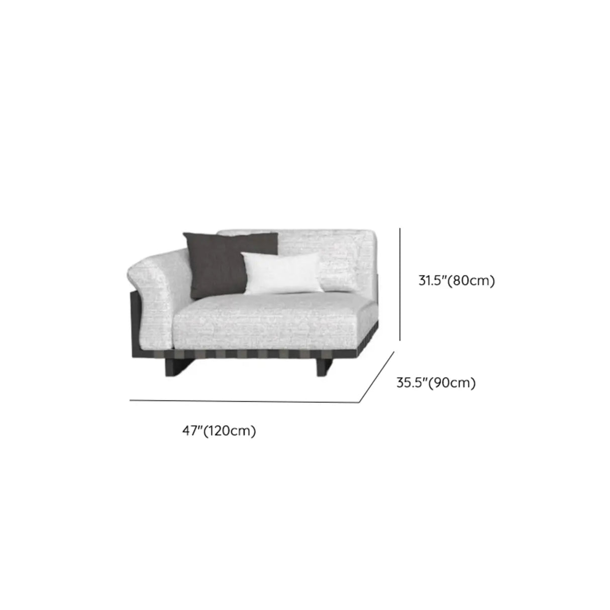 Waterproof Outdoor Armchair Alloy Frame Chalk Cushions Sofa Image - 13