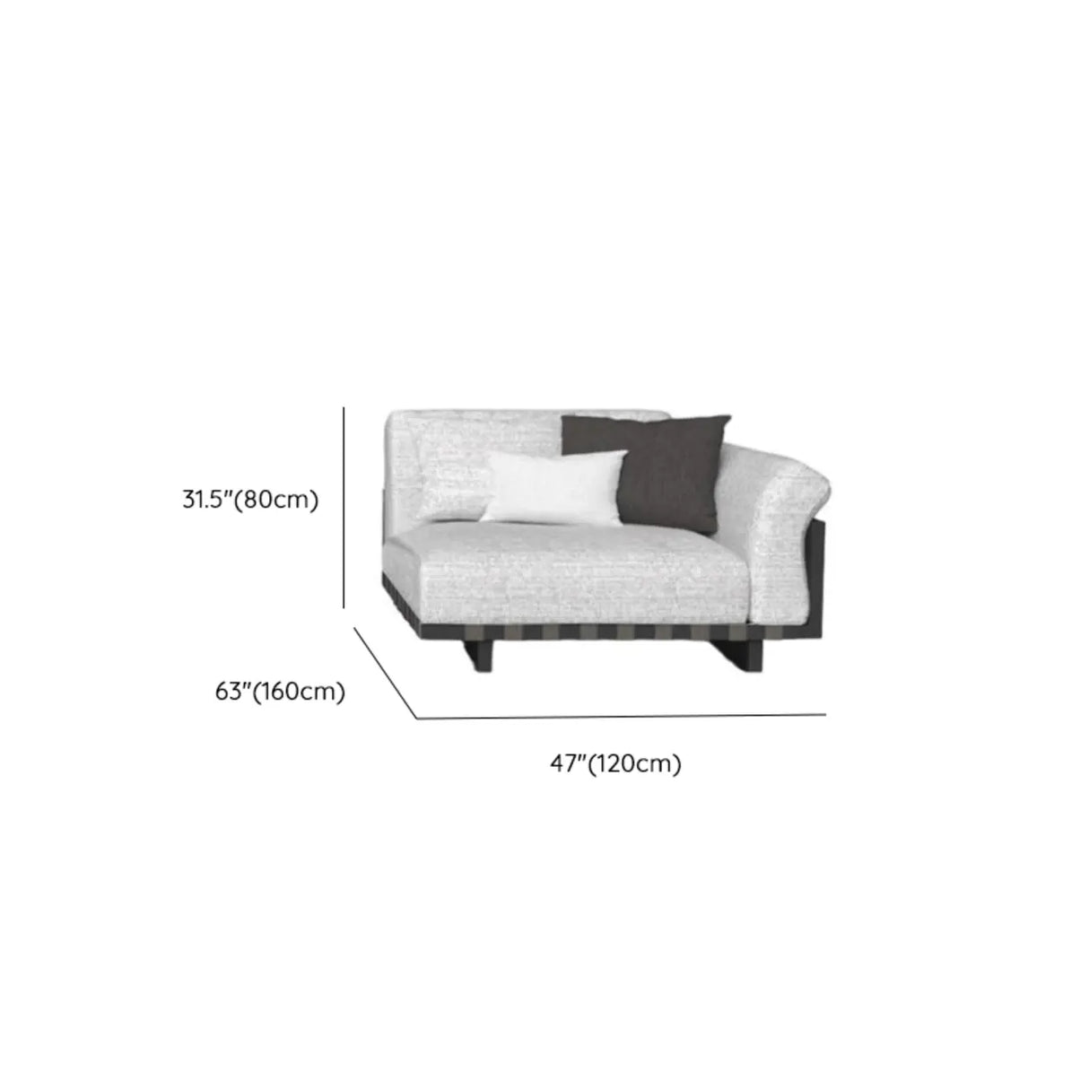 Waterproof Outdoor Armchair Alloy Frame Chalk Cushions Sofa Image - 15