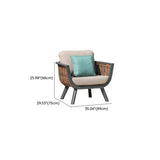 Waterproof Outdoor Brown Wicker Patio Chairs With Cushions Image - 18