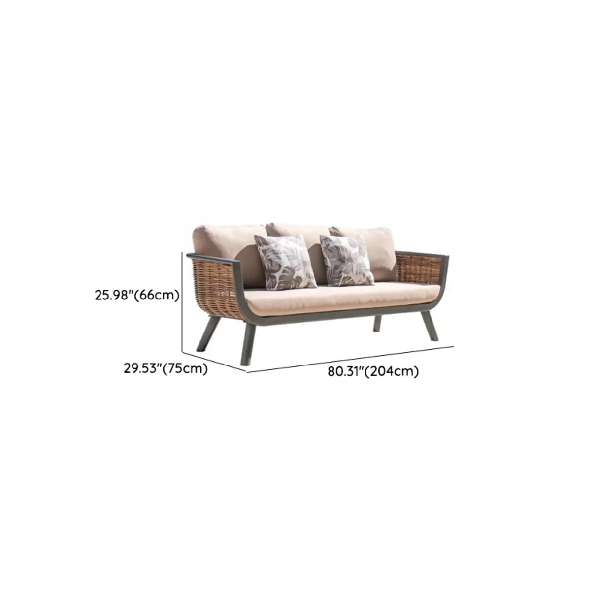 Waterproof Outdoor Brown Wicker Patio Chairs With Cushions Image - 19