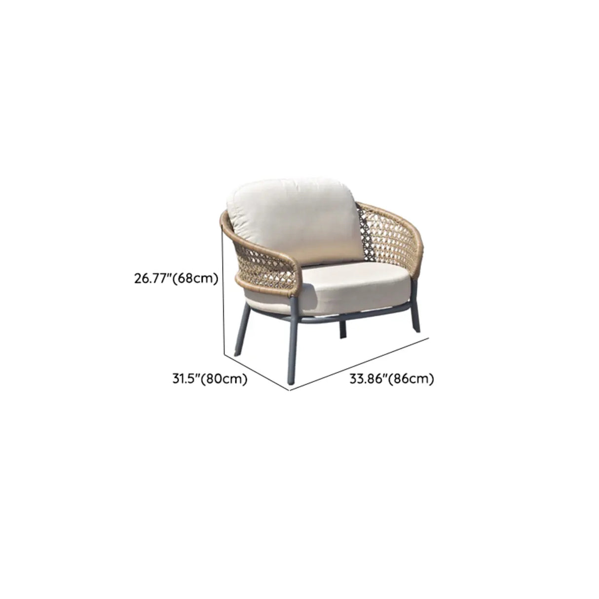 Waterproof Outdoor Round Wicker Beige Patio Furniture Set Image - 16