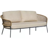 Waterproof Outdoor Round Wicker Beige Patio Furniture Set Image - 3