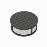 Waterproof Round Upholstered Black Patio Conversation Sofa Image - 9