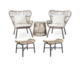 Waterproof Round Wicker and Rattan Patio Conversation Sets Image - 19