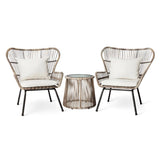 Waterproof Round Wicker and Rattan Patio Conversation Sets Image - 4