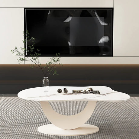 Waterproof Stone Free Form Abstract Base Coffee Table Image - 1
