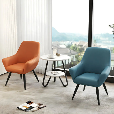 Waterproof Upholstered Back Chair and Coffee Table Image - 1