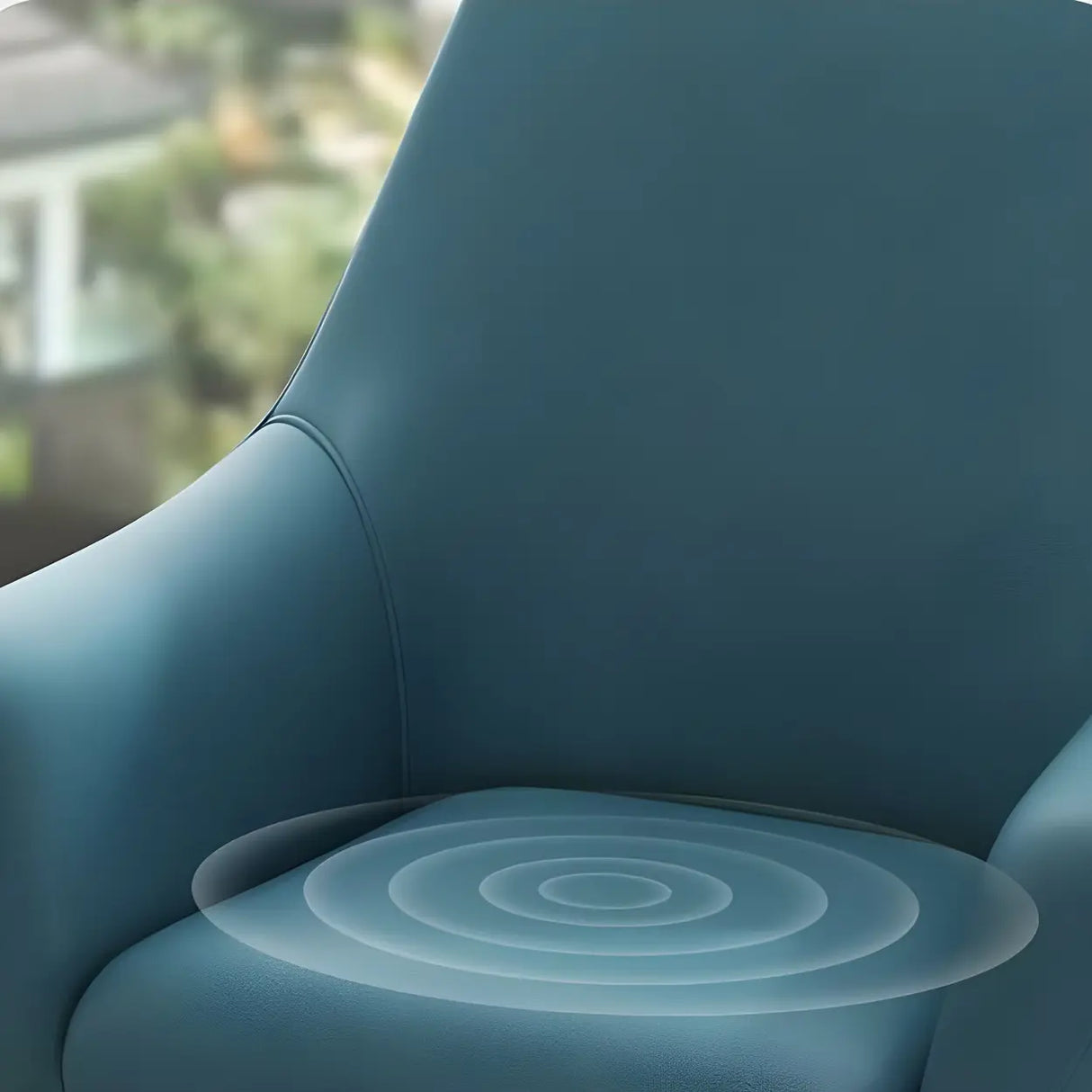 Waterproof Upholstered Back Chair and Coffee Table Image - 6