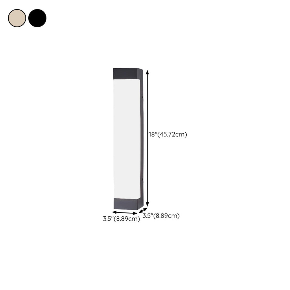 Waterproof Vertical Metal LED Outdoor Wall Sconce 