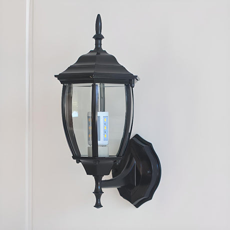 Waterproof Vintage Black Outdoor Wall Lantern Light Image - 2