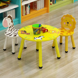 Waterproof Yellow Wood Square Toddler Table Chair Set Image - 18