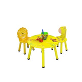 Waterproof Yellow Wood Square Toddler Table Chair Set Image - 20
