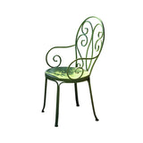 Weather Resistant Garden Round Metal Green Bistro Dining Set Image - 2
