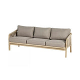 Weather Resistant Outdoor Teak and Rope Beige Patio Set Image - 5