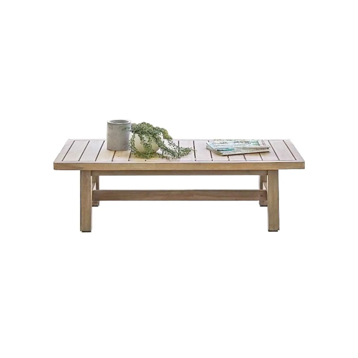 Weather Resistant Outdoor Teak and Rope Beige Patio Set Image - 7
