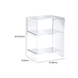 White Acrylic Open Storage Kids Nightstand with Shelf Image - 10