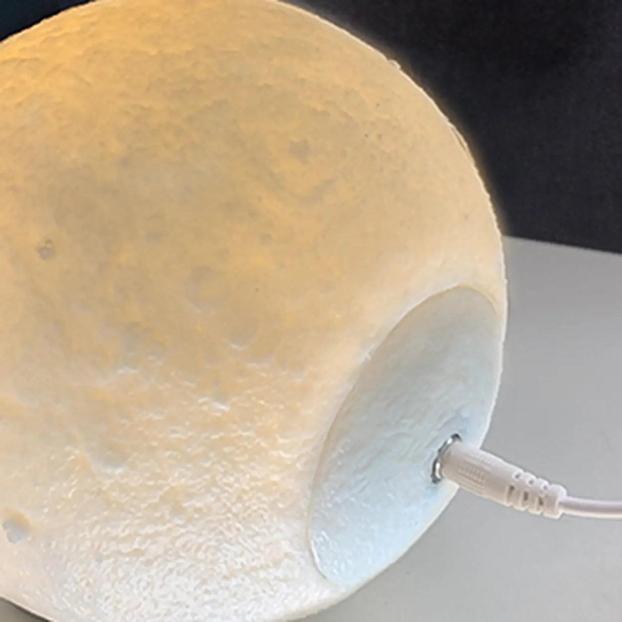 White Animal Resin Storage Kids Nightstand with Lights Image - 11