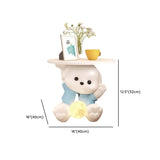 White Animal Resin Storage Kids Nightstand with Lights #size
