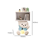 White Animal Resin Storage Kids Nightstand with Lights Image - 15