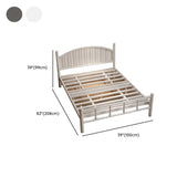 White Arched Alloy Frame Bed with Headboard and Footboard #size