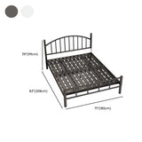 White Arched Alloy Frame Bed with Headboard and Footboard Image - 21