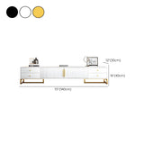 White Artificial Wood Enclosed Storage Drawers TV Stand Image - 15