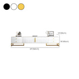 White Artificial Wood Enclosed Storage Drawers TV Stand Image - 16
