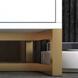 White Artificial Wood Enclosed Storage Drawers TV Stand Image - 9