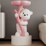 White Bear Tip Resistant Resin Kids Nightstand Table Image - 14