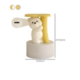White Bear Tip Resistant Resin Kids Nightstand Table Image - 16