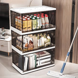 White Cabinets Storage Kids Nightstand with Doors Image - 1