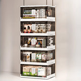 White Cabinets Storage Kids Nightstand with Doors Image - 2
