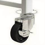 White Casual Mobile Vertical Sliding Storage Bookcase Image - 10