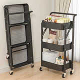 White Casual Mobile Vertical Sliding Storage Bookcase Image - 5