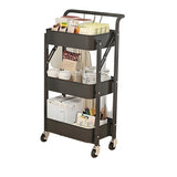 White Casual Mobile Vertical Sliding Storage Bookcase Image - 9
